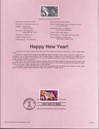 USA - Filatelia - 10 kpl ensipäiväleimattuja (FDC) valmiita kokoelmasivuja, joissa julkaisutiedot postimerkeistä. 1993-1994.