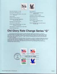 USA - Filatelia - 10 kpl ensipäiväleimattuja (FDC) valmiita kokoelmasivuja, joissa julkaisutiedot postimerkeistä. 1993-1994.