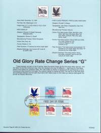 USA - Filatelia - 10 kpl ensipäiväleimattuja (FDC) valmiita kokoelmasivuja, joissa julkaisutiedot postimerkeistä. 1993-1994.