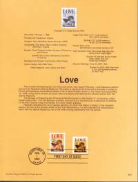 USA - Filatelia - 10 kpl ensipäiväleimattuja (FDC) valmiita kokoelmasivuja, joissa julkaisutiedot postimerkeistä. 1995.