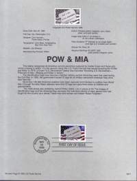USA - Filatelia - 10 kpl ensipäiväleimattuja (FDC) valmiita kokoelmasivuja, joissa julkaisutiedot postimerkeistä. 1995.