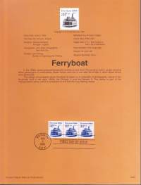 USA - Filatelia - 10 kpl ensipäiväleimattuja (FDC) valmiita kokoelmasivuja, joissa julkaisutiedot postimerkeistä. 1995.