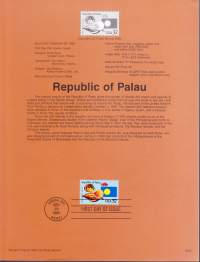 USA - Filatelia - 12 kpl ensipäiväleimattuja (FDC) valmiita kokoelmasivuja, joissa julkaisutiedot postimerkeistä.1995.