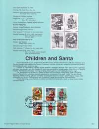 USA - Filatelia - 12 kpl ensipäiväleimattuja (FDC) valmiita kokoelmasivuja, joissa julkaisutiedot postimerkeistä.1995.