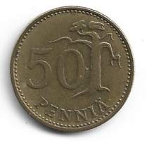 50 penniä  1965