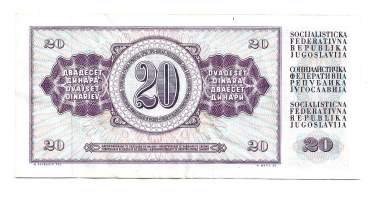 Jugoslavia 20 dinar 1981  seteli