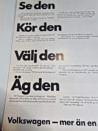 Vw transport/pakettiauto myyntiesite  01/ 74 ruotsi