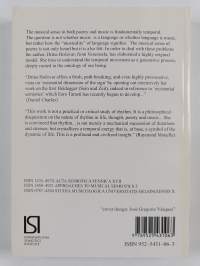 Movement and poetic rhythm : uncovering the musical signification of poetic discourse via the temporal dimension of the sign
