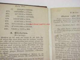 Lärobok i Räknekonsten Med Talrika Öfning-Exempel...Lämpad, efter det i finland gällande myntsystemet, till Skolornas behof, Helsingfors 1859, tryckt hos H.G. Friis