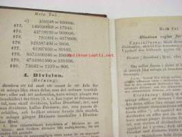 Lärobok i Räknekonsten Med Talrika Öfning-Exempel...Lämpad, efter det i finland gällande myntsystemet, till Skolornas behof, Helsingfors 1859, tryckt hos H.G. Friis