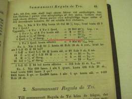 Lärobok i Räknekonsten Med Talrika Öfning-Exempel...Lämpad, efter det i finland gällande myntsystemet, till Skolornas behof, Helsingfors 1859, tryckt hos H.G. Friis