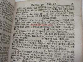 Nya Testamentet 1839 (Stockholm) - &quot;Bibelsälskapets gåfva till Gabriel Svahl. Vid den första Nattvardsgång den 14.6.1840. Raumo.&quot;