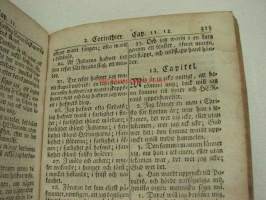 Nya Testamentet 1839 (Stockholm) - &quot;Bibelsälskapets gåfva till Gabriel Svahl. Vid den första Nattvardsgång den 14.6.1840. Raumo.&quot;