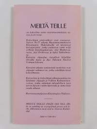 Meiltä teille : kokoelma ruotsinsuomalaista runoa ja proosaa