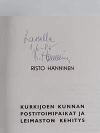 Kurkijoen kunnan postitoimipaikat ja leimaston kehitys (signeerattu, tekijän omiste)