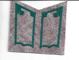 Topografikunta upseeri kauluslaatat leikkaamaton  pari  arvomerkit