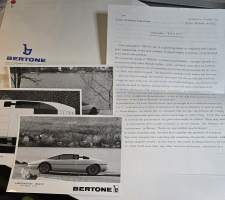 Bertone Lamborghini Bravo genova motor show brochure 10/74.