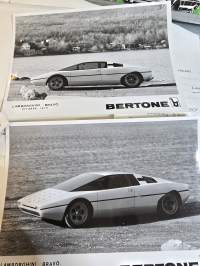 Bertone Lamborghini Bravo genova motor show brochure 10/74.