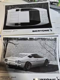 Bertone Lamborghini Bravo genova motor show brochure 10/74.