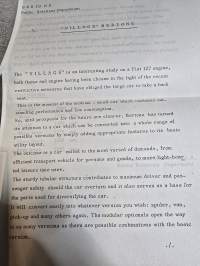 Bertone village fiat 127 engine.  brochure