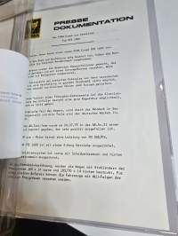 Puma coupe typ GTE 1600 presse dokumentation 3/ 76 geneve.