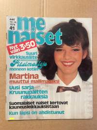 Me Naiset 1978 nr 41 (12.10), Kirsti Paakkasen koti, Sivun persoona Taina Elg, Eino Leino, näin Mallimaijat muuttuivat, 40 päivää Marilynin kanssa 0sa 6, kilpatanssi