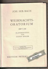 Weihnachts-Oratorium (Jouluoratorio) Klavierauszug