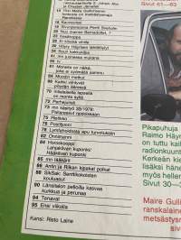 Me Naiset 1978 nr 33 (17.8.), Tauno Palo, Höyry Häyrinen, sivun persoona Pertti Sveholm, Risto Wilenius, Rymättylä Kaastlan Länsitalo, pöydät