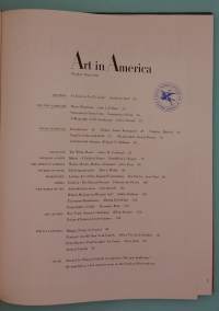 Art in America, numero 3 vuodelta 1963 - Art in America – Number three, 1963. (Taidekulttuuri, USA, Yhdysvallat, harvinainen )