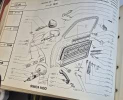 Simca 1100 1974 varaosaluettelo