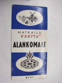 Matkailukartta Alankomaat WSOY / Foldex 1957