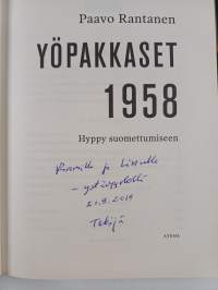 Yöpakkaset 1958 - hyppy suomettumiseen (signeerattu, tekijän omiste)
