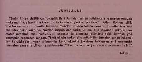 Päivä päivältä - Julistakaa päivä päivältä Hänen autuaattansa. Sanaa vuoden jokaiselle päivälle.(Uskonto, Raamattu)