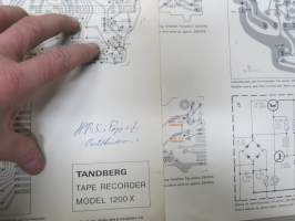 Tandberg Tape Recorder Model 1200 X -huolto-ohje
