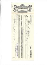 Helsingin Osakepankki Oy   Turku 1930 - firmalomake