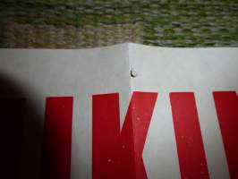 Alkuperäinen Pyynikinajo juliste koko noin 50 cm x 70 cm harvinainen. Ollut taitettuna, pieni reikä ylhäällä.