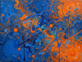 Uusi abstrakti alumiinitaulu. Koko 30 cm x 40 cm