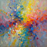 Uusi abstrakti alumiinitaulu. Koko 20 cm x 20 cm