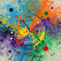 Uusi abstrakti alumiinitaulu. Koko 20 cm x 20 cm