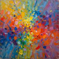 Uusi abstrakti alumiinitaulu. Koko 20 cm x 20 cm