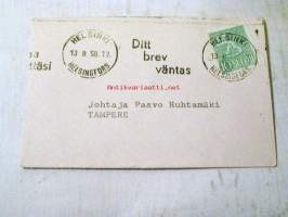 kirjekuori   johtaja paavo   huhtamäki ditt brev väntas  13.8.58.