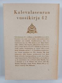 Kalevalaseuran vuosikirja 42