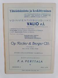 Suomen kanttori-urkuriliitto - 40-vuotisjuhla Turussa, lokakuun 2.-3. päivinä 1947