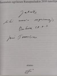 UgricSlam - Suomalais-ugrilaisen Runopuulaakin 2010 runoilijat (signeerattu, tekijän omiste)