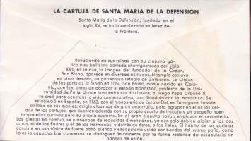 FDC – España. Cartuja de Santa María de la Defensión, Jerez de la Frontera. Ensipäiväleima 24.11.1966. Primer día de circulación,