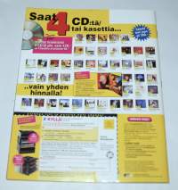 Suoskiiki  9  1996 Kaksipuoleinen juliste Bon Jovi / Backstreet  Boys