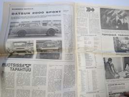 Vauhdin Maailma 1967 nr 9 sis. mm. artikkelit / kuvat / mainokset; Pedro Rodriguez Dela Vega, AKK umpikujassa, Keimola 500, Pohjola-ralli, Antti Aarnio-Wihuri