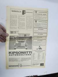 Vauhdin Maailma 1967 nr 9 sis. mm. artikkelit / kuvat / mainokset; Pedro Rodriguez Dela Vega, AKK umpikujassa, Keimola 500, Pohjola-ralli, Antti Aarnio-Wihuri