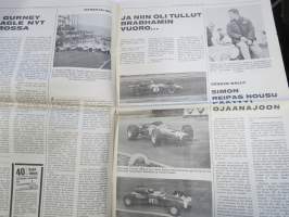 Vauhdin maailma 1967 nr 6 -mm "Hell Drivers", Saammeko esitellä Joakim Bonnier, XIV Ounasvaaran vauhtikisat Jussin päivät pohjoisessa, Formula V ja Formula 3,
