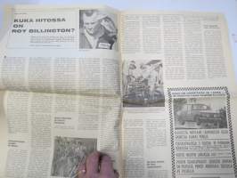 Vauhdin maailma 1967 nr 8, sis. mm. seur. artikkelit / kuvat / mainokset; Jätkä mä meen ensin, Saammeko esitellä Jussi Lagerblom autourheilun Aladin, III